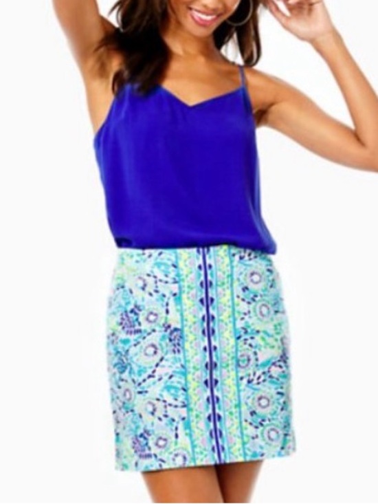 Lilly Pulitzer Pants - Lily Pulitzer Marigold Blue Ibiza Open Water Skort